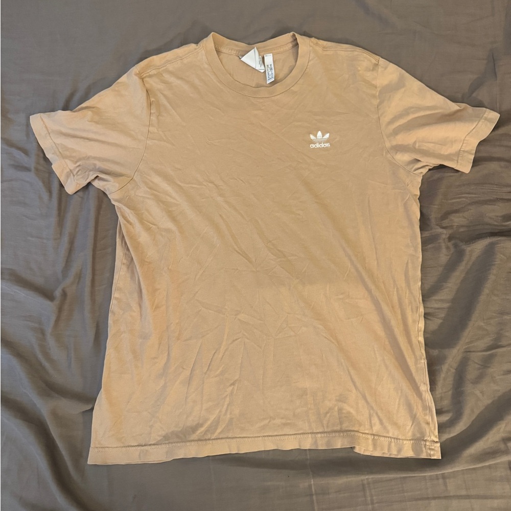 Adidas Beige Short Sleeve Men's Tee